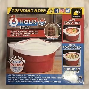 Red 6 Hour Insulated Bowl